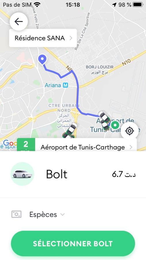 Apartment Tunis 1 Near Airport Арьяна Экстерьер фото